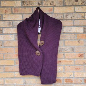 PURE Handknit NWT 100% Cotton Purple Scarf